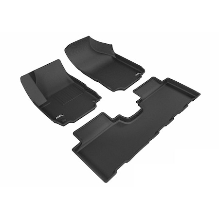 3D Maxpider R1 R2 Kagu Floor Mat for Chevrolet Equinox 2018, Black L1CH08501509